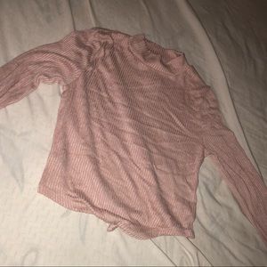 Medium blue pink crop top